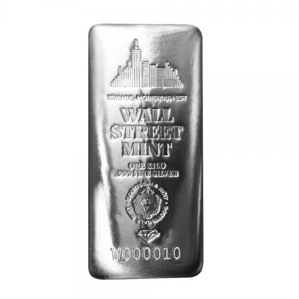 Scottsdale獅王華爾街澆鑄銀條1公斤 商品圖