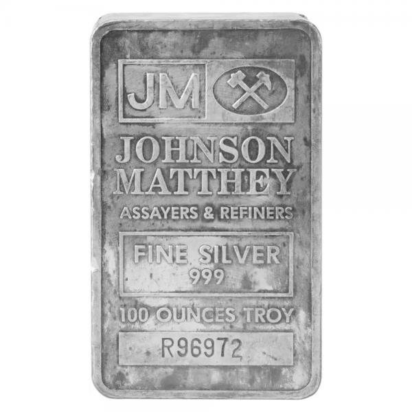 Johnson Matthey銀條100盎司 商品圖
