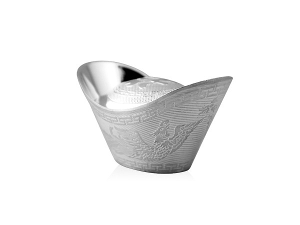 空心銀元寶(福)50克-附錦袋 商品圖