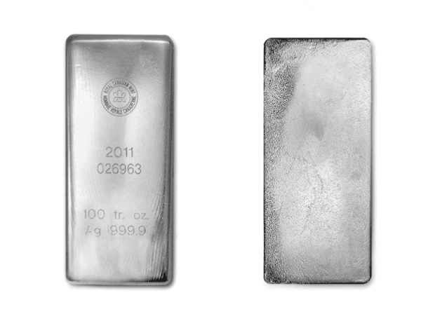 加拿大皇家銀磚100盎司（.9999） 商品圖
