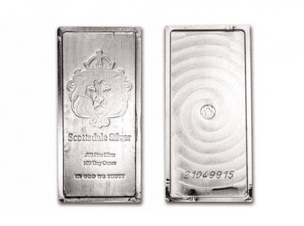 Scottsdale獅王銀磚100盎司 商品圖