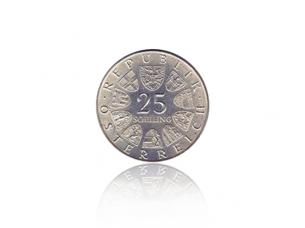 1964奧地利25先令弗朗茨·格里帕澤銀幣 商品圖