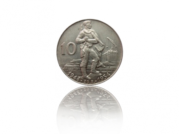 1954捷克斯洛伐克10克朗銀幣 商品圖