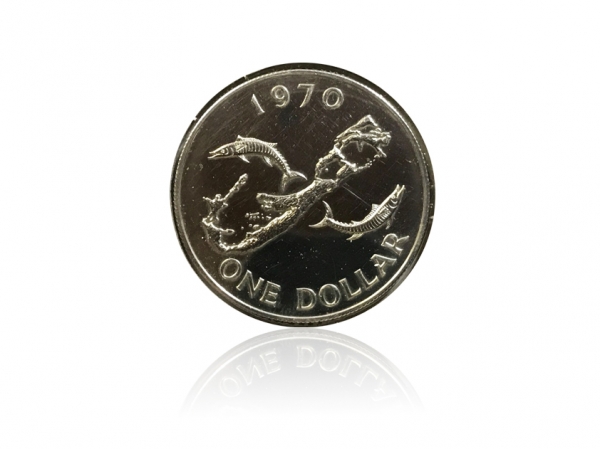 1970百慕達1元.800精製銀幣 商品圖