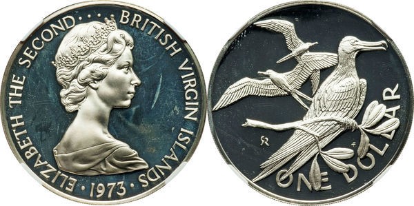 1973英屬維京群島1元精鑄銀幣 商品圖