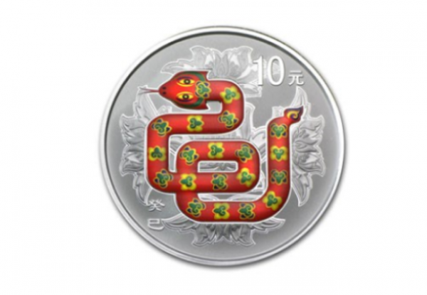 2013中國癸巳蛇年彩繪精鑄銀幣1盎司 商品圖