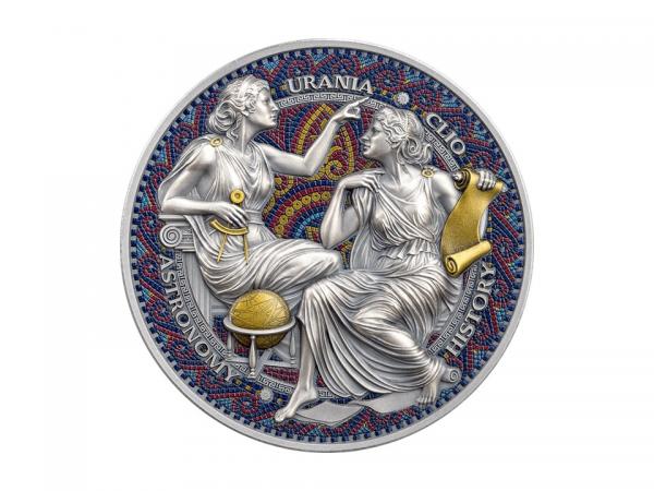 2026喀麥隆九位繆斯 - 克利奧與烏拉尼亞銀幣2盎司 商品圖