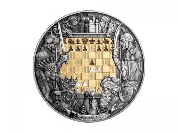 2025紐埃王翼棄兵 - 西洋棋之戰銀幣3盎司 商品圖