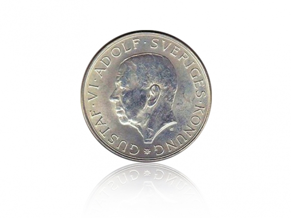 1972瑞典10克朗古斯塔夫六世阿道夫誕辰90週年銀幣 商品圖