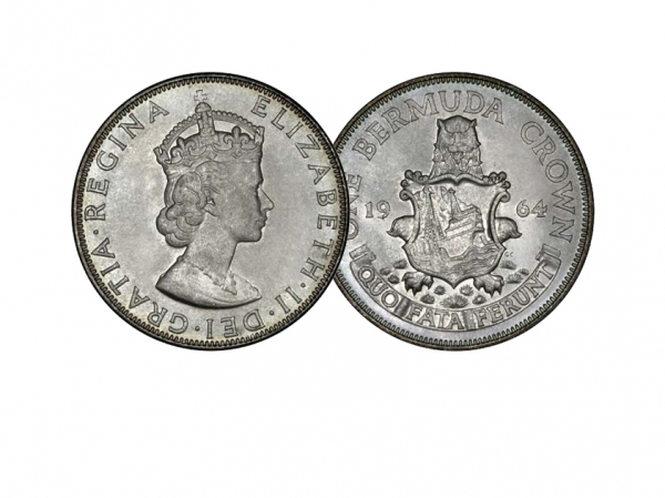 1964百慕達皇冠銀幣1克朗 商品圖