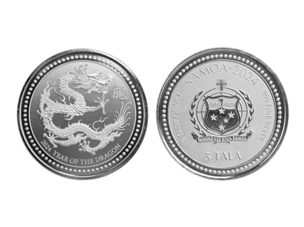 2024薩摩亞龍年銀幣2盎司 商品圖