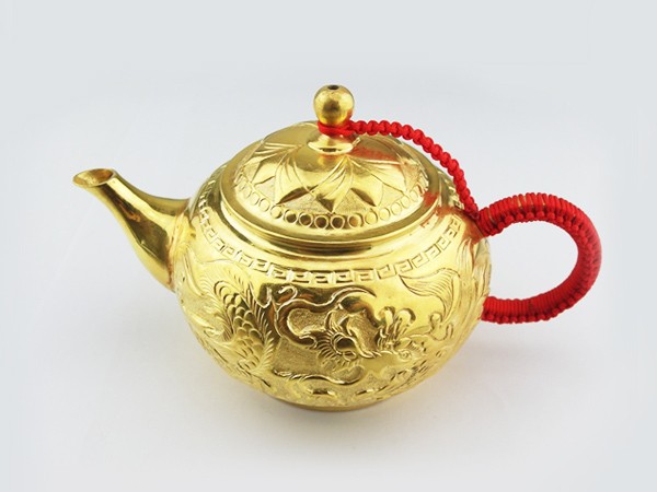 黄金雕花- 茶壶| 炫丽珠宝