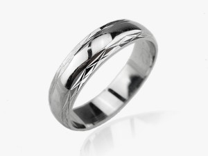 18K白金亮面刻花戒 0.98錢 國際圍13號半 商品圖