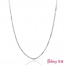 14K金白義大利盒子項鍊 50CM 商品圖