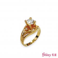 14K黃50分鑽戒台 0.80錢 #8 商品圖