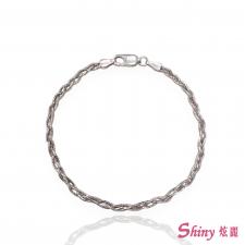 18K白金交織手鍊 16CM 商品圖