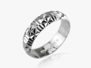 18K白金經典刻花戒 0.98錢 國際圍16號 商品圖