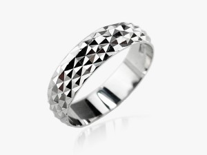 18K白K金刻花戒 0.89錢 國際圍14號 商品圖