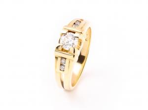 14K金古典單鑽35分鑽戒(放大款) 0.07ct/4p #8 商品圖