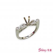 18K白K金鑽石戒台 國際戒圍10.5號 商品圖
