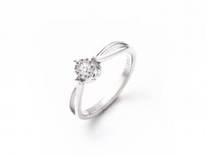 18K金鑽石求婚戒指 0.104ct/11p #9 商品圖
