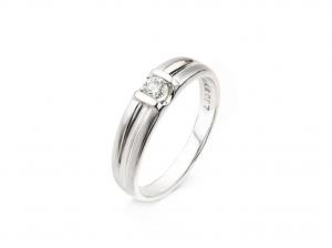 9K金經典單鑽男戒(放大款) 0.17ct/1p #15 商品圖