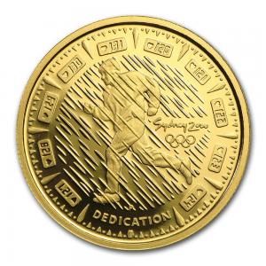 2000澳洲雪梨奧運精鑄金幣10克(雨中跑步) 商品圖