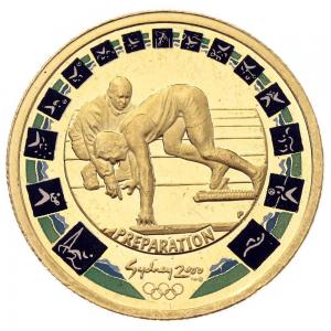 2000澳洲雪梨奧運精鑄金幣10克(田徑) 商品圖