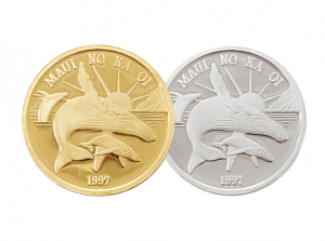 1997美國毛伊島貿易美元金銀幣套組2盎司
