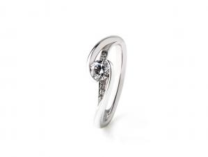 14K白鑽戒 0.30ct/1p 0.06ct/6p 商品圖