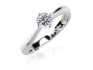 18K白鑽戒(女) 0.30ct/1p 商品圖