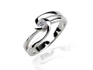 流線十分鑽戒 K白鑽戒(女) 0.1ct 商品圖