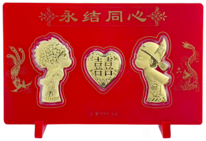 黃金擺件1克 禮盒款-永結同心 商品圖