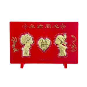 黃金擺件1克 禮盒款-永結同心 商品圖