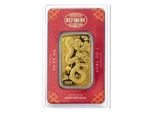 2025年美國朝日蛇年1盎司金條（檢驗卡裝） 商品圖