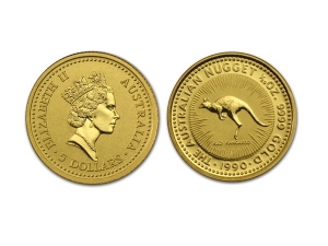 1990澳洲袋鼠金幣0.05盎司
