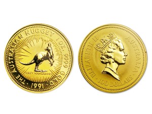 1991澳洲袋鼠金幣1盎司