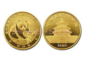 1988中國熊貓金幣0.5盎司 商品圖