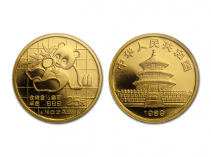 1989中國熊貓金幣0.25盎司 商品圖