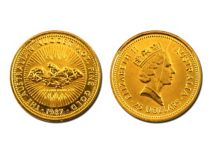 1987澳洲鴻運金幣0.25盎司 商品圖
