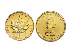 1989加拿大楓葉金幣0.1盎司