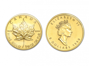 1990加拿大楓葉金幣0.1盎司