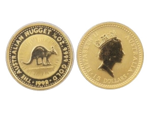 1992澳洲袋鼠金幣0.1盎司
