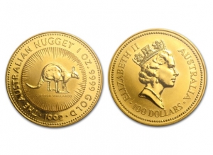 1992澳洲袋鼠金幣1盎司