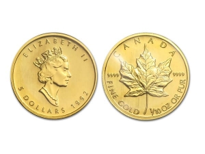 1992加拿大楓葉金幣0.1盎司