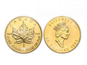 1992加拿大楓葉金幣0.5盎司