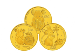 2020臺銀福祿壽歡樂金鼠紀念金幣套組0.6盎司