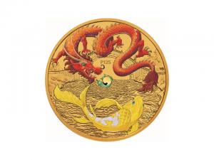 2024澳洲中國神話傳說 - 紅龍與錦鯉金幣1盎司 商品圖