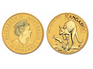 2022澳洲袋鼠金幣0.25盎司