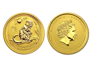 2016澳洲生肖猴金幣0.1盎司 商品圖